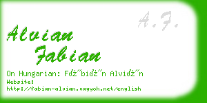 alvian fabian business card